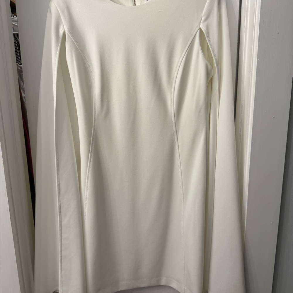 Calvin Klein Cream Sheath Dress with Bell Sleeves